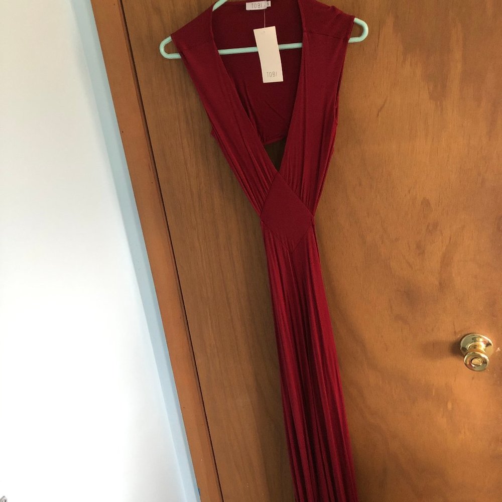 Tobi Floor Length Red Dress (NWT)